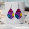 90s Girl Abstract Teardrop Earrings - Lifestyle