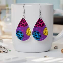 90s Girl Abstract Teardrop Earrings - Lifestyle