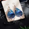Blue Flamingo Teardrop Earrings - Lifestyle