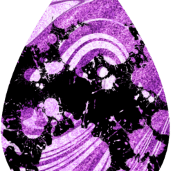 Glitter Paint Splatter Black and Purple Abstract Teardrop Earrings - Lifestyle