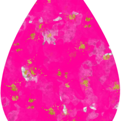 Jewel Tone Pink Abstract Teardrop Earrings - Render