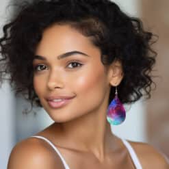 Mystic Moon Abstract Teardrop Earrings - Lifestyle