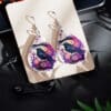 Gothic Raven Teardrop Earrings - Lifestyle