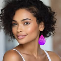 Unicorn Sparkle Abstract Teardrop Earrings - Lifestyle