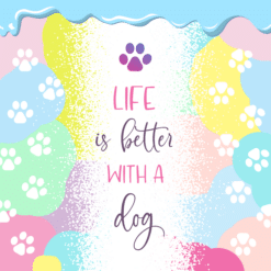 20oz Tumbler_ _Life is better with a dog_ Saying - Render