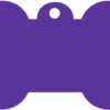 Purple Dog Tag - Bone