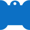 Sky Blue Dog Tag - Bone