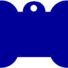 Blue Dog Tag - Bone