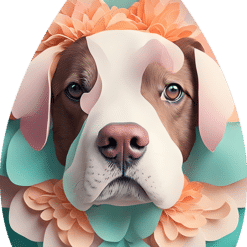 3D Paper Art Dog #1 Teardrop Earrings - Render