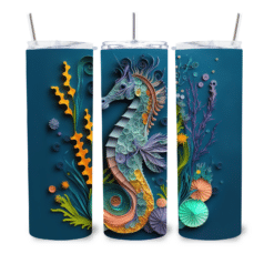 3D Seahorse 20oz Tumbler - Lifestyle