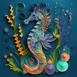 3D Seahorse 20oz Tumbler - Render