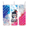American Mom Red, White and Blue Abstract 20oz Tumbler - Lifestyle