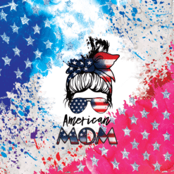 American Mom Red, White and Blue Abstract 20oz Tumbler - Render