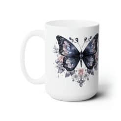 Black Butterflies 15oz Mug - Left