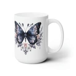 Black Butterflies 15oz Mug - Right