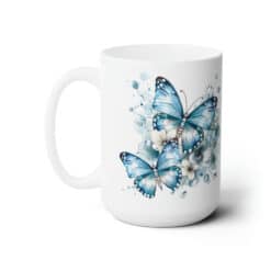 Blue Butterflies 15oz Mug - Left