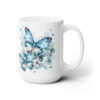 Blue Butterflies 15oz Mug - Right