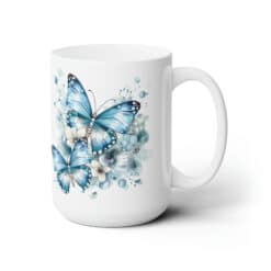 Blue Butterflies 15oz Mug - Right