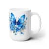 Bright Blue Butterflies 15oz Mug - Right