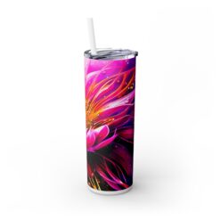 Bright Neon Pink Flower Abstract 20oz Tumbler - Right