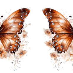 Brown Butterflies 15oz Mug - Wrap