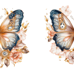 Brown and Blue Butterflies 15oz Mug - Wrap