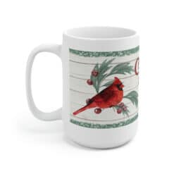 Cardinal "Comfort & Joy" Saying 15oz Mug - Left