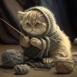 Cat Knitting 20oz Tumbler - Render