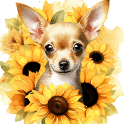 Chihuahua Amongst the Sunflowers 20oz Tumbler - Render