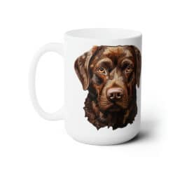 Chocolate Lab 15oz Mug - Left