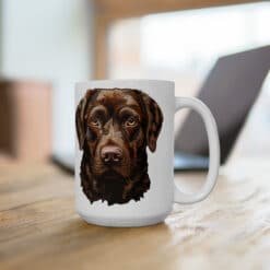 Chocolate Lab 15oz Mug - Lifestyle