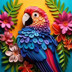 Colourful Parrot 20oz Tumbler - Render