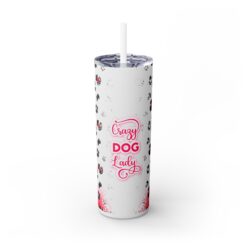 Crazy Dog Lady with Paw Prints 20oz Tumbler - Front