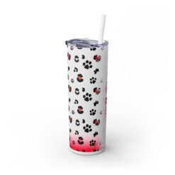Crazy Dog Lady with Paw Prints 20oz Tumbler - Left