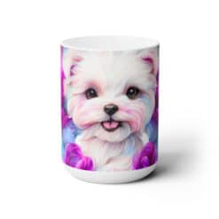 Cute Maltese Dog 15oz Mug - Front