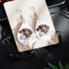 Dachshund on Blanket Teardrop Earrings - Lifestyle