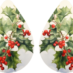 December Birth Month Holly Teardrop Earrings - Render