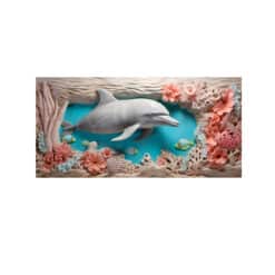 Dolphin Swimming Among Coral #1 15oz Mug - Render