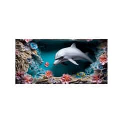 Dolphin Swimming Among Coral #2 15oz Mug - Render
