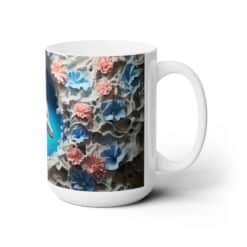 Dolphin Swimming Among Coral #3 15oz Mug - Right