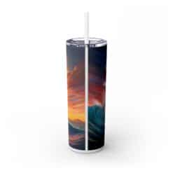 Dolphins Jumping out of Water at Sunset 20oz Tumbler - Back