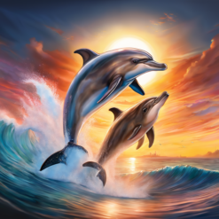 Dolphins Jumping out of Water at Sunset 20oz Tumbler - Render
