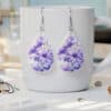 February Birth Month Violet Teardrop Earrings - Lifestyle
