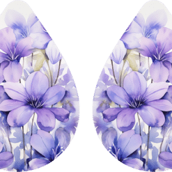 February Birth Month Violet Teardrop Earrings - Render