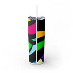 Five Colour and Black Abstract 20oz Tumbler - Back