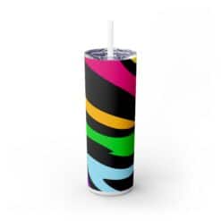 Five Colour and Black Abstract 20oz Tumbler - Front