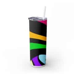 Five Colour and Black Abstract 20oz Tumbler - Left