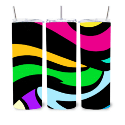 Five Colour and Black Abstract 20oz Tumbler - Lifestyle