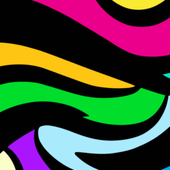 Five Colour and Black Abstract 20oz Tumbler - Render