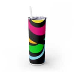 Five Colour and Black Abstract 20oz Tumbler - Right